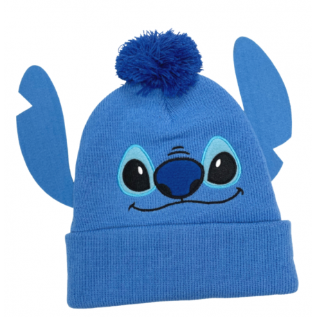 Berretta Lilo & Stitch Beanie with Ears 3D Kids Pom Beanie Winter Hat