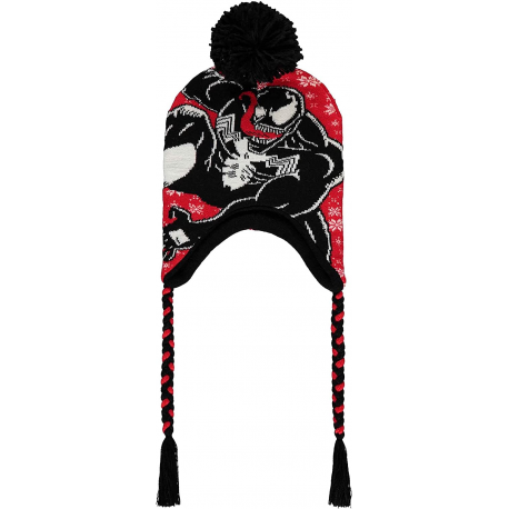 Berretta Marvel Spider-man Venom Ski pom pom Laplander Beanie Sherpa Hat Difuzed