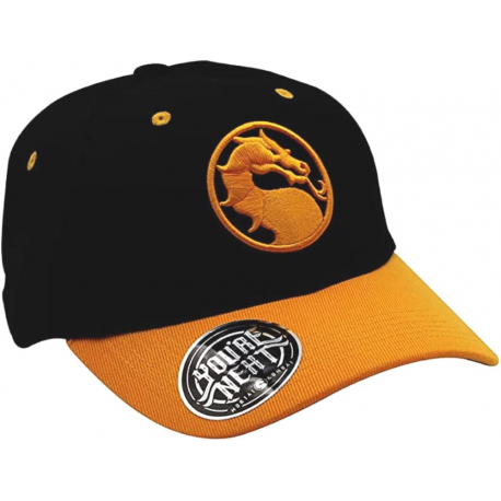 Cappello Mortal Kombat fight logo Black & Orange Curved Bill Cap Hat ABYStyle
