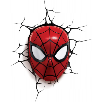 Lampada 3D Deco Light Fx Marvel Spider-Man Mask LED Lamp 23 cm con timer