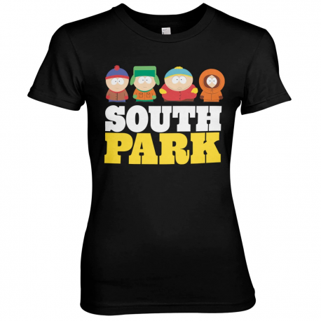 T-shirt South Park Friends logo maglietta Nera Donna ufficiale Hybris