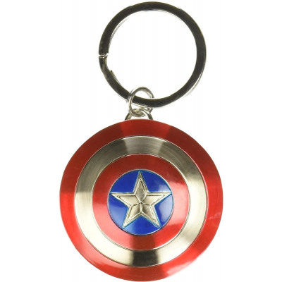 Portachiavi Marvel Captain America Shield scudo 3D Metal Keychain Monogram