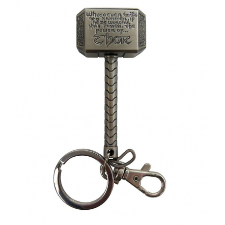 Portachiavi Martello Thor Movie Mjolnir Hammer 3D Metal Keychain 8 cm Monogram