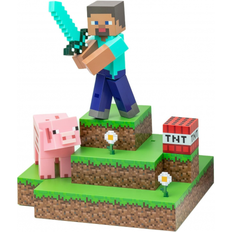 Lampada Minecraft - Steve & Pig Diorama Light Lamp 30 cm Paladone