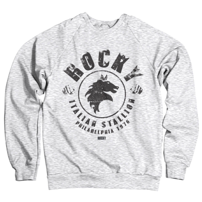 Felpa Rocky Balboa - Italian Stallion Sweatshirt maglia grigia Uomo Hybris