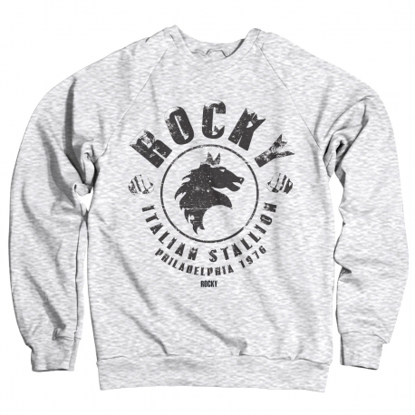 Felpa Rocky Balboa - Italian Stallion Sweatshirt maglia grigia Uomo Hybris