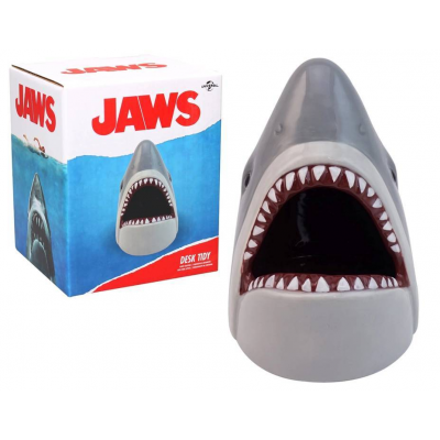 Portaoggetti in ceramica Lo Squalo Jaws Shark 3D Desk Tidy Pen Pot Half Moon Bay