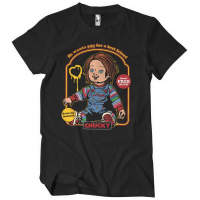 T-shirt La Bambola Assassina Child's Play Chucky Toy Box maglietta Uomo Hybris