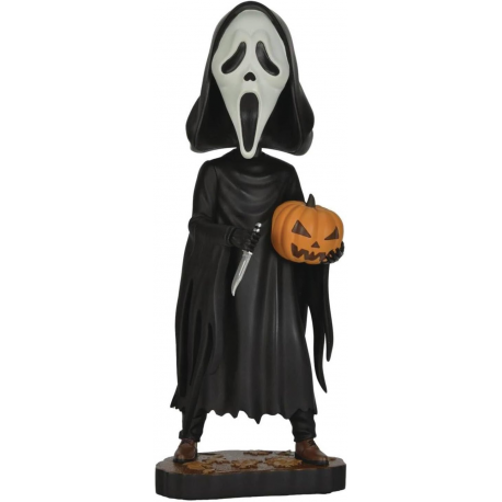 Bobble-head Scream - Ghost Face With Pumpkin Head Knocker 20 cm Neca