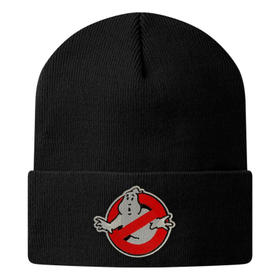 Berretta Ghostbusters Patch ghost logo Cuffed black Beanie Hat ufficiale Hybris