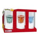 Set 3 Bicchieri in vetro Pokemon Kanto Glass 290ml ABYstyle