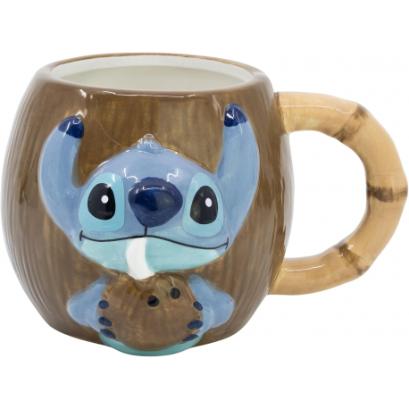 Tazza in ceramica Disney Stitch Coconut 3D Shaped Mug 400ml Stor