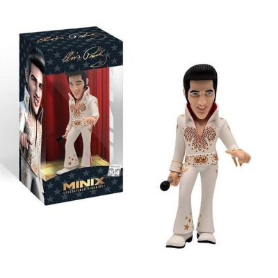 Statua Elvis Presley in White Suit Minix collectible figure music n° 104
