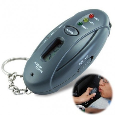 Portachiavi alcool test mini Alcohol Tester breathalyzer keychain con luci LED