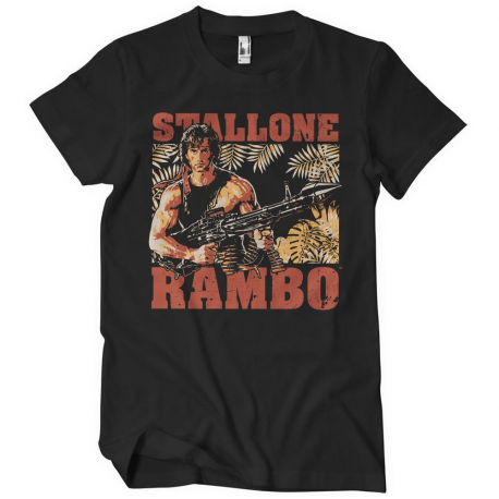 T-shirt Rambo Djungle Stallone in Jungle maglietta Uomo Hybris