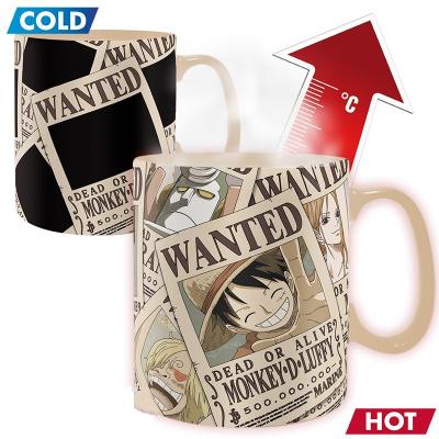 Tazza termosensibile One Piece Monkey D. Luffy Wanted Heat Change Mug ABYstyle