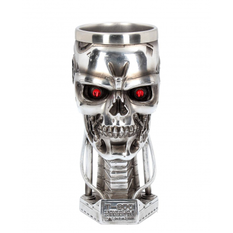 Coppa Calice in resina Terminator 2 Judgment day T-800 3D Head Goblet 18cm