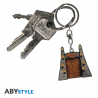 Portachiavi Jurassic Park Park's Gates metal Keychain 4cm ABYstyle