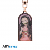 Portachiavi Demon Slayer Nezuko metal lenticular Keychain 5cm ABYstyle