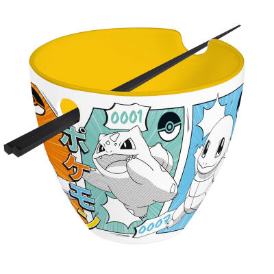 Tazza ciotola Pokemon Starters Manga Ramen Bowl with chopsticks 370ml ABYstyle