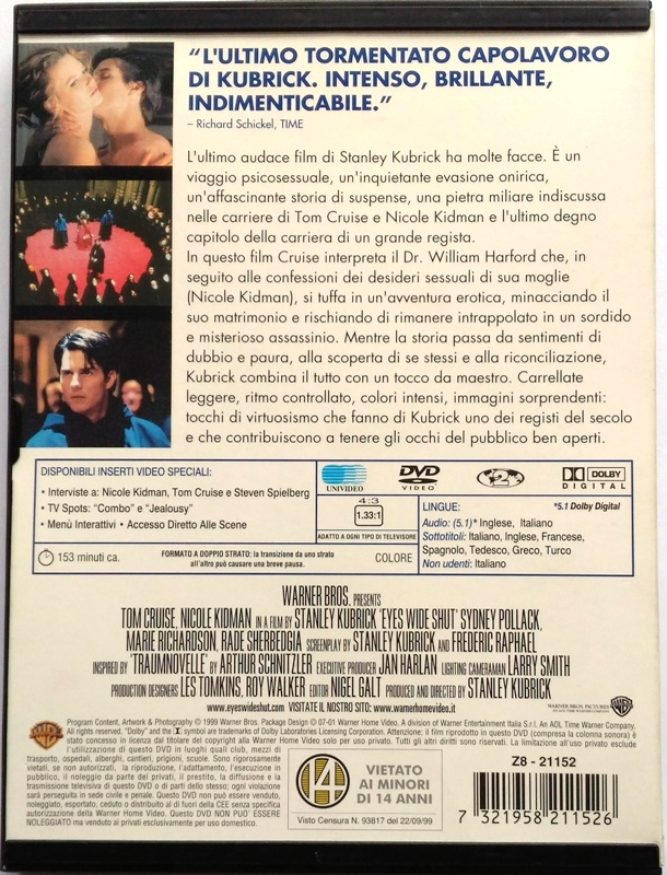 Прекрасное Тело Николь Кидман – С Широко Закрытыми Глазами (1999)